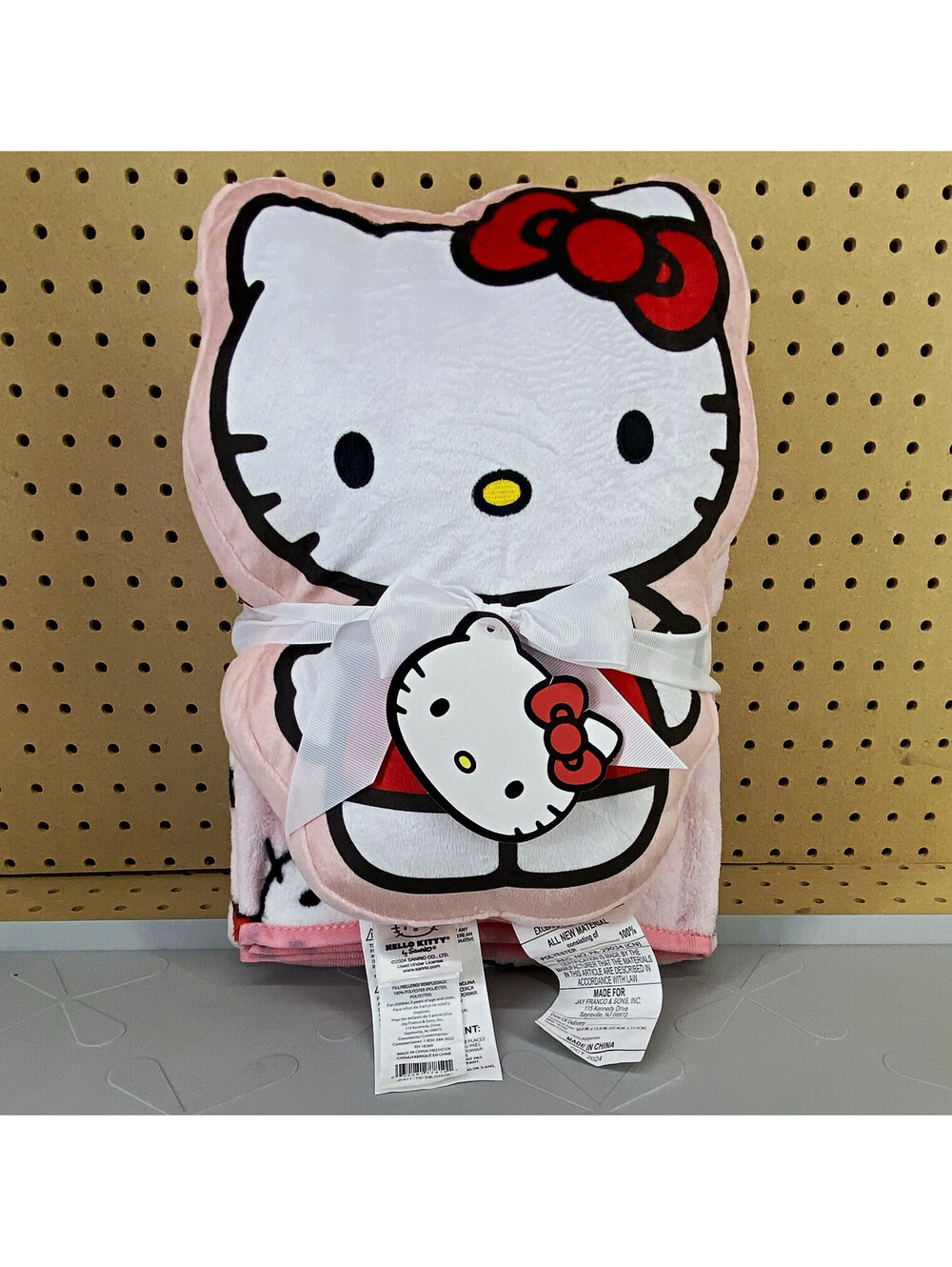 Hello Kitty Shaped Pillow & Throw Blanket Set 40x50 Sanrio